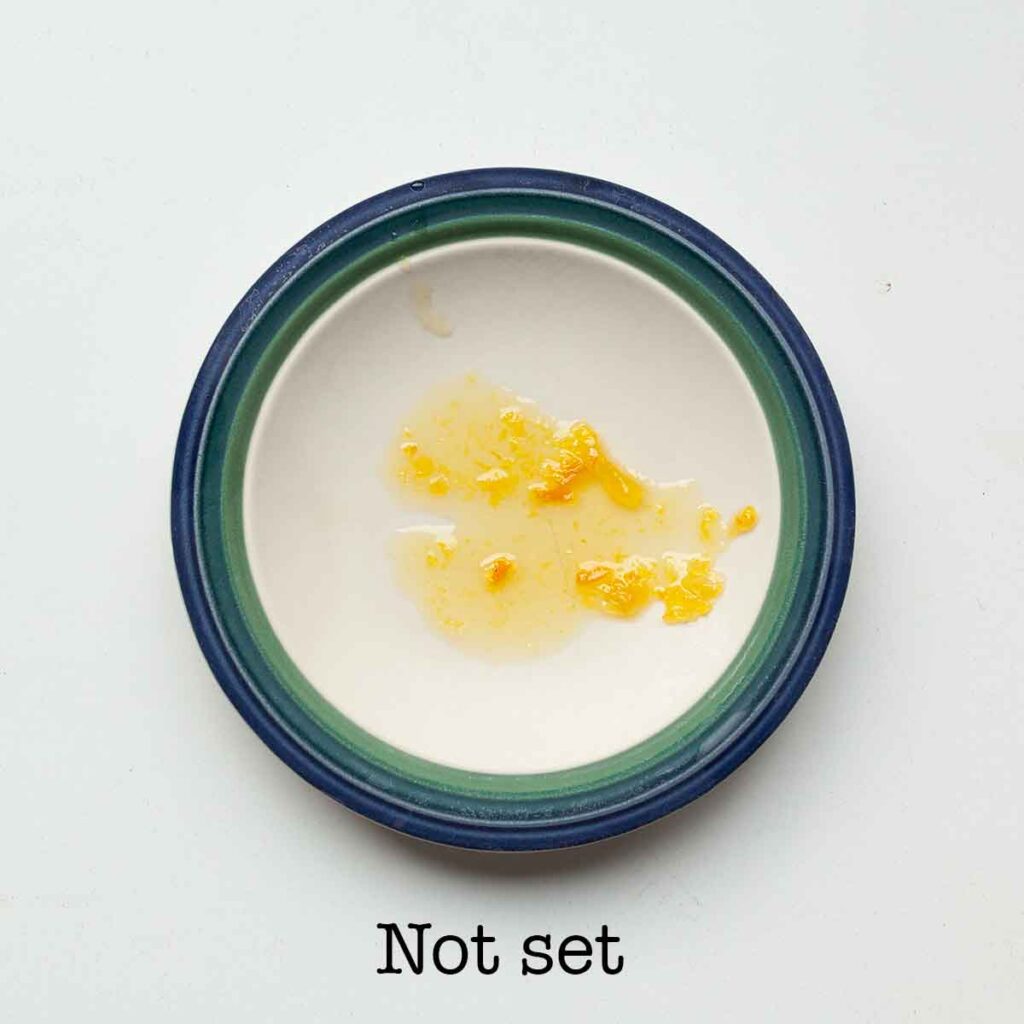 A plate with jam on it.